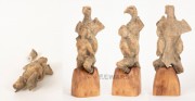 antique sculpture [from left: before and after conservation and restoration]